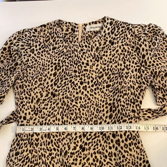 Showroom Leopard Print Tie Back Midi Dress Size Large - Picture 12 of 14